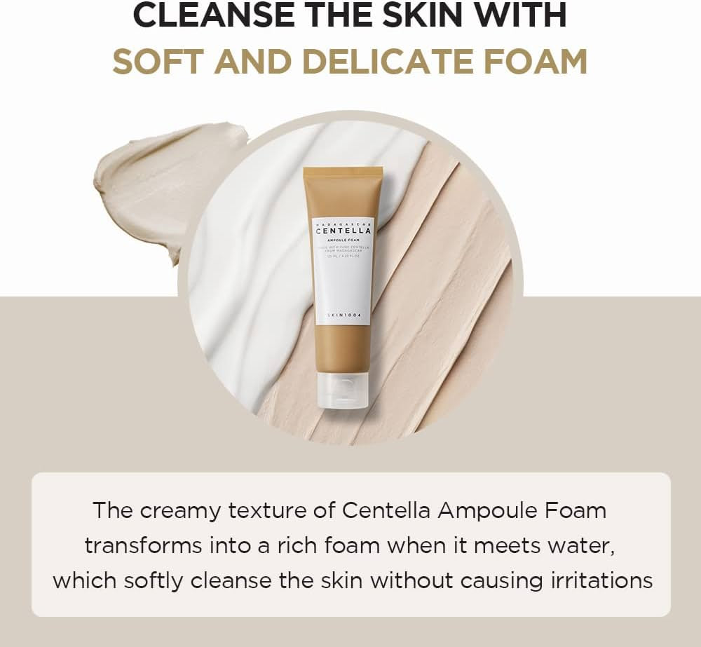Gentle Centella Ampoule Foam Cleanser for Glowing Skin